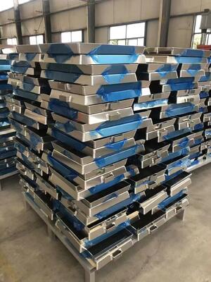 High Quality Recyclable Food Grade Rectangle Aluminum Alloy Container for Frozen Fish Shrimp Freezing Tray