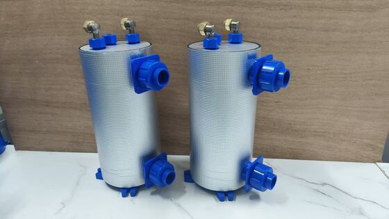 Titanium tube shell heat exchanger for swimming pool