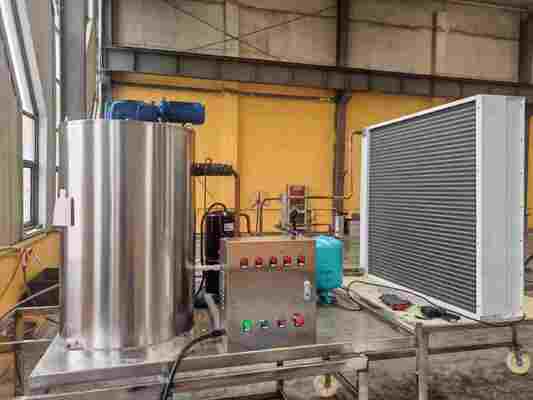 Ecoice  China Factory Industrial 3ton/3000kg/day/24h Flake Ice Maker Making Machine/ Commerical Ice Flake Plant Maker for Seafood
