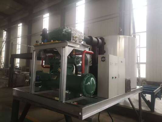 Ecoice 5-Ton Ice Machine Stainless Steel Automatic water cooling Industrial Commercial Ice Flake Machine for Fish Markets