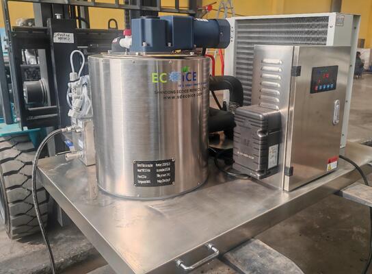 Ecoice  China Factory Industrial 3ton/3000kg/day/24h Flake Ice Maker Making Machine/ Commerical Ice Flake Plant Maker for Seafood