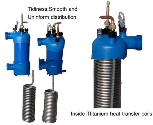 tube heat exchanger /for swimming pool ,aquarium chiller,or corrosive solution