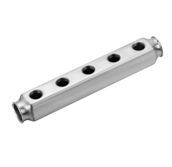 Stainless Steel Pex Radiant Heating Bar Manifold 5 Port