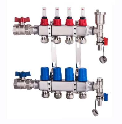 1" G 304 Stainless Steel underfloor heating manifolds