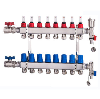 1" G 304 Stainless Steel underfloor heating manifolds