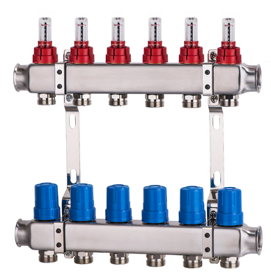 1" G 304 Stainless Steel underfloor heating manifolds