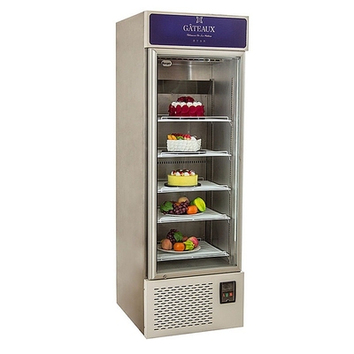 300L Commercial Single Glass Door Beverage Showcase Cooler Upright Display Freezer Supermarket