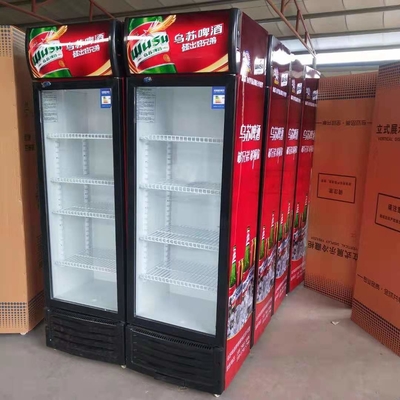 Commercial supermarket cooler upright display single door beverage cooler