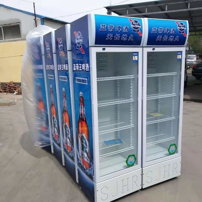 Commercial supermarket cooler upright display single door beverage cooler