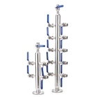 Air manifold distributor 4-way, 8-way, 12-way, customized 304 stainless steel