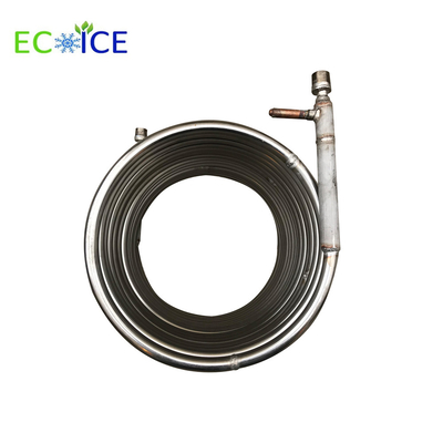 Leak Proof Double Wall Corrugated Pipe Copper Coaxial Coil Condenser for Heat Pump in Food Processing