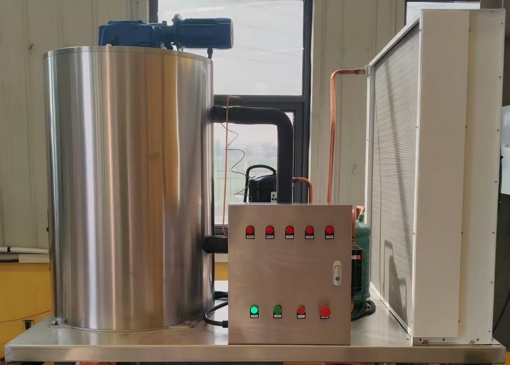 Ecoice Hot Sale 3Ton/Day Stainless Steel Best Commercial Air Cooling Machine  Flake Ice Making Machine for  Fishery Seafood Transportation