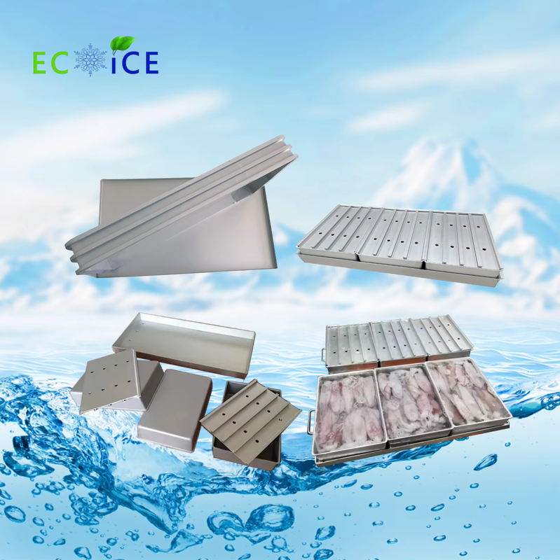 10kg ECO friendly Customized Rectangle Welded Recyclable Food Grade Aluminum Container for Frozen Seafood Freezing Tray/plate with Lids