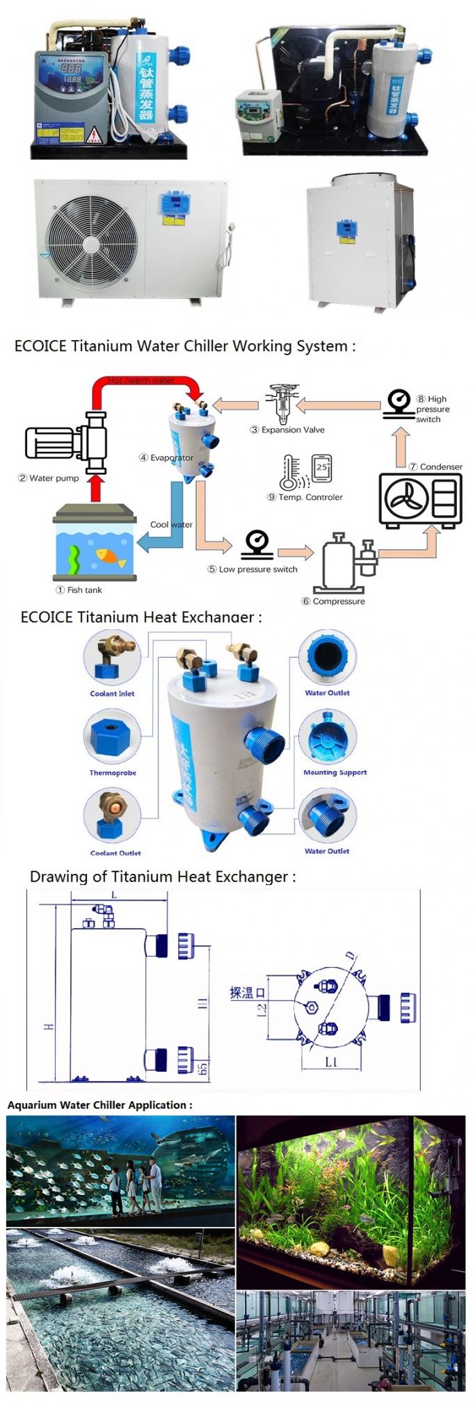 Aquarium Chiller 1.5HP Industrial Chiller Machine Fish Aquarium Water